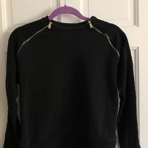 ZARA longsleeve black zipper sweatshirt size small